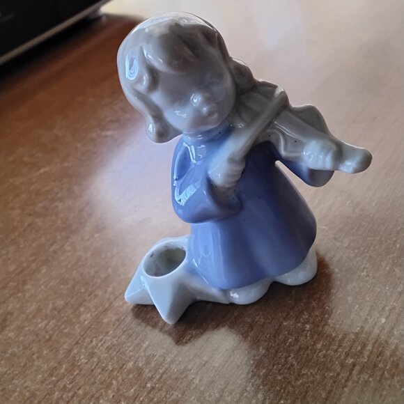 Porcelain Child with a Violin Candleholder Fiqurine by R & R Imports, Inc. - Picture 6 of 8